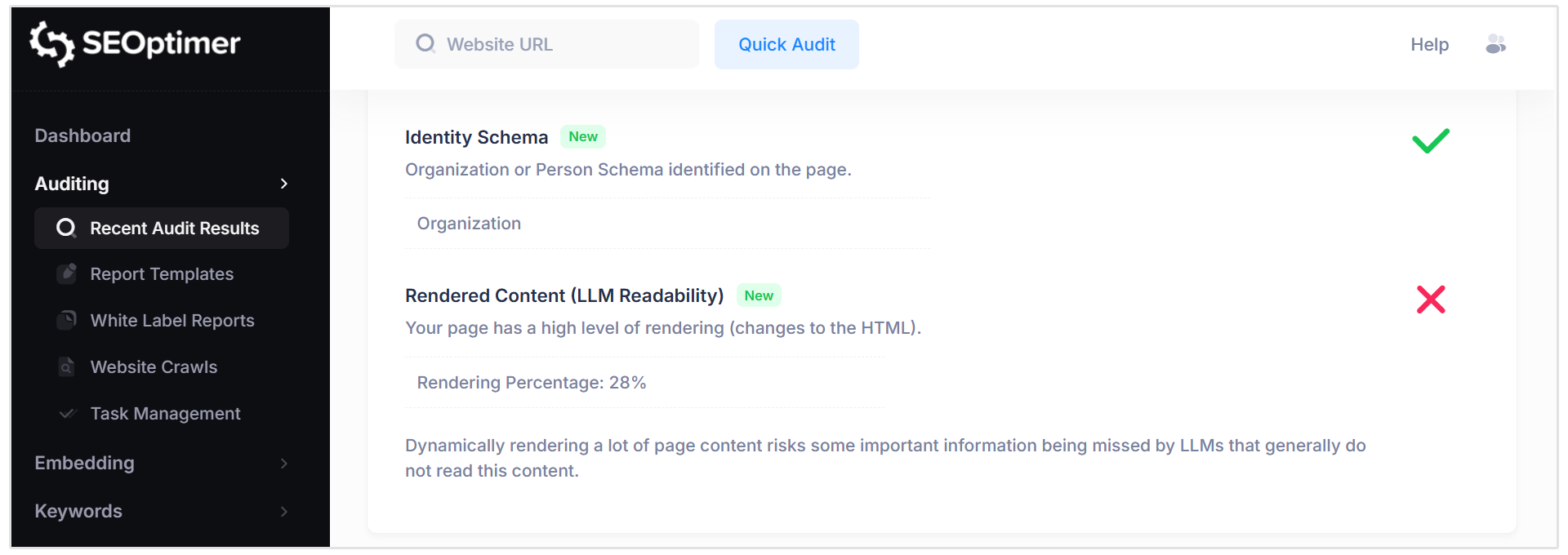 LLM readability check